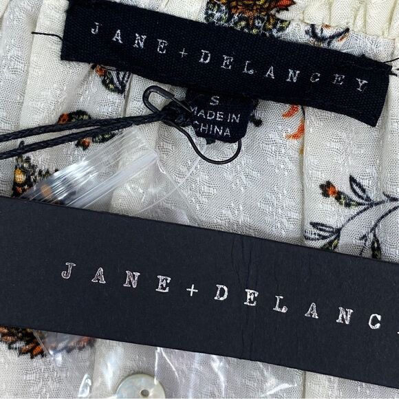 Jane & Delancey Paisley Floral Pattern Block Peasant Blouse Small - Picture 9 of 12